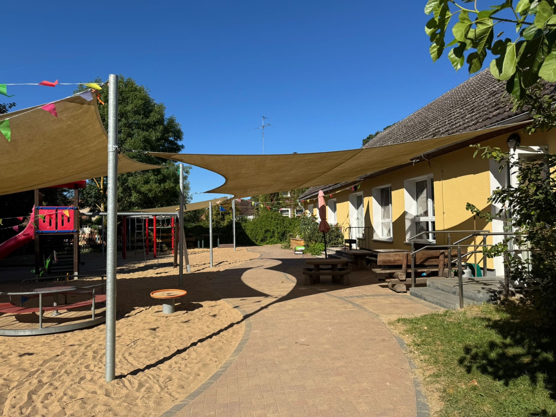 View of the Beuster daycare center building