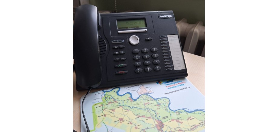 Example image in an administration Example image in an administration with telephone