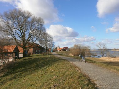 View from the Elbe dyke Beuster View from the Elbe dyke Beuster