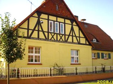 Front view of the village community center in Gagel