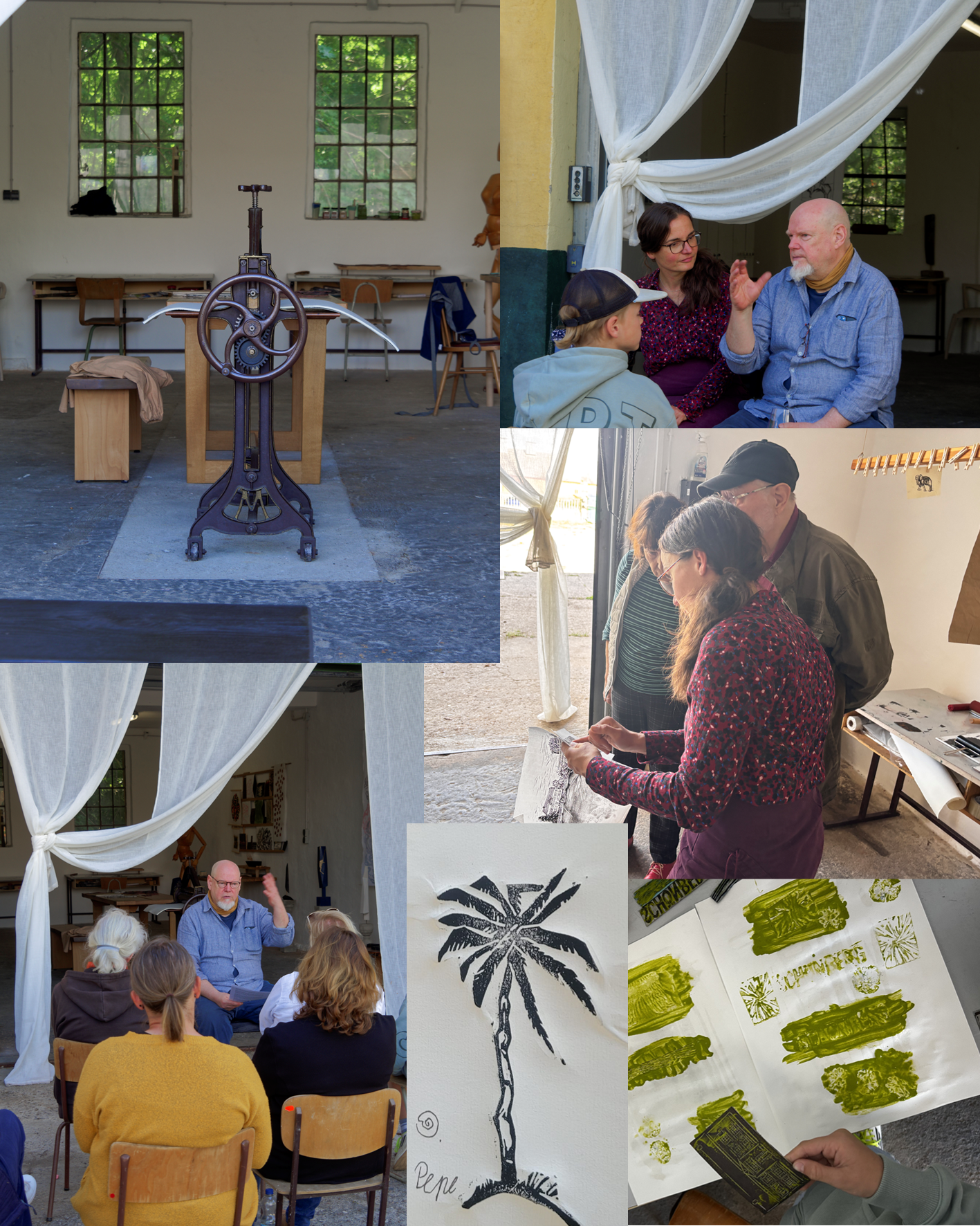 Successful opening of the new printmaking studio at the Schönberg Manor