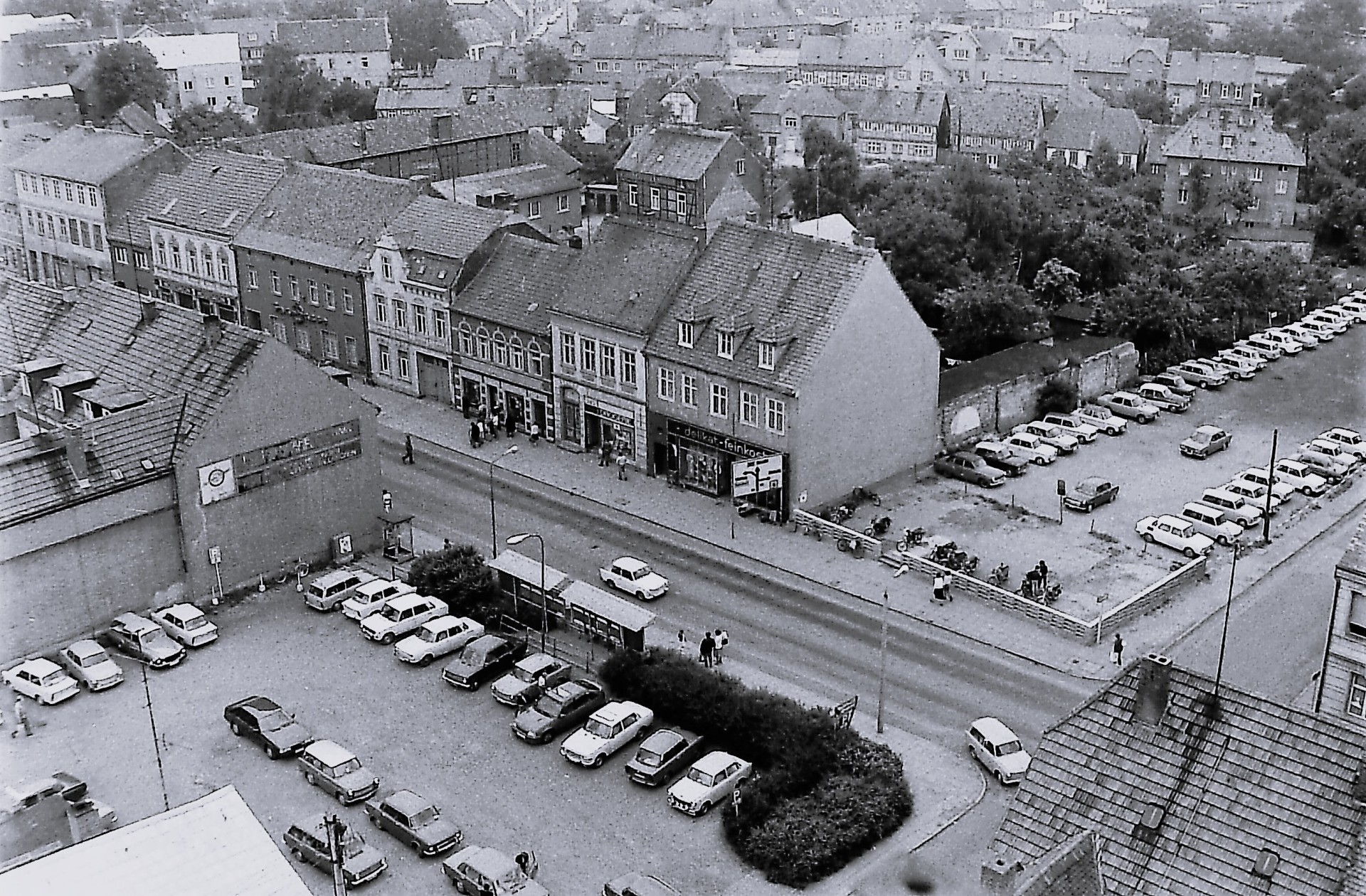 A view of Osterburg in the 1980s, photographed from the church tower