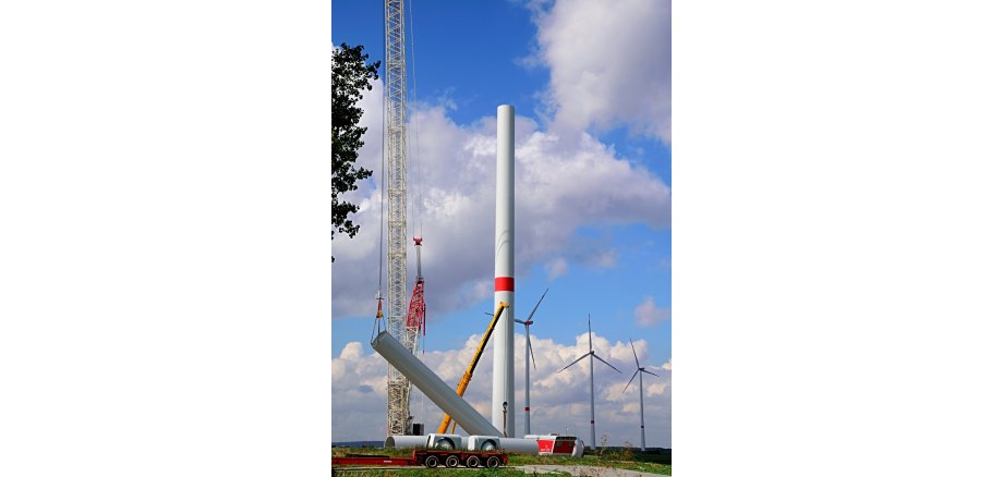 Schwerlasttransport und Aufbau von Windräder