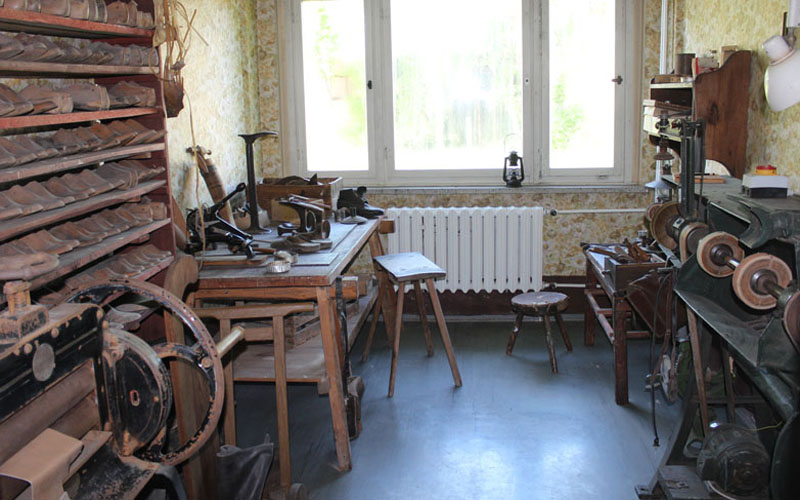 Schusterwerkstatt im Heimatmuseum Bretsch