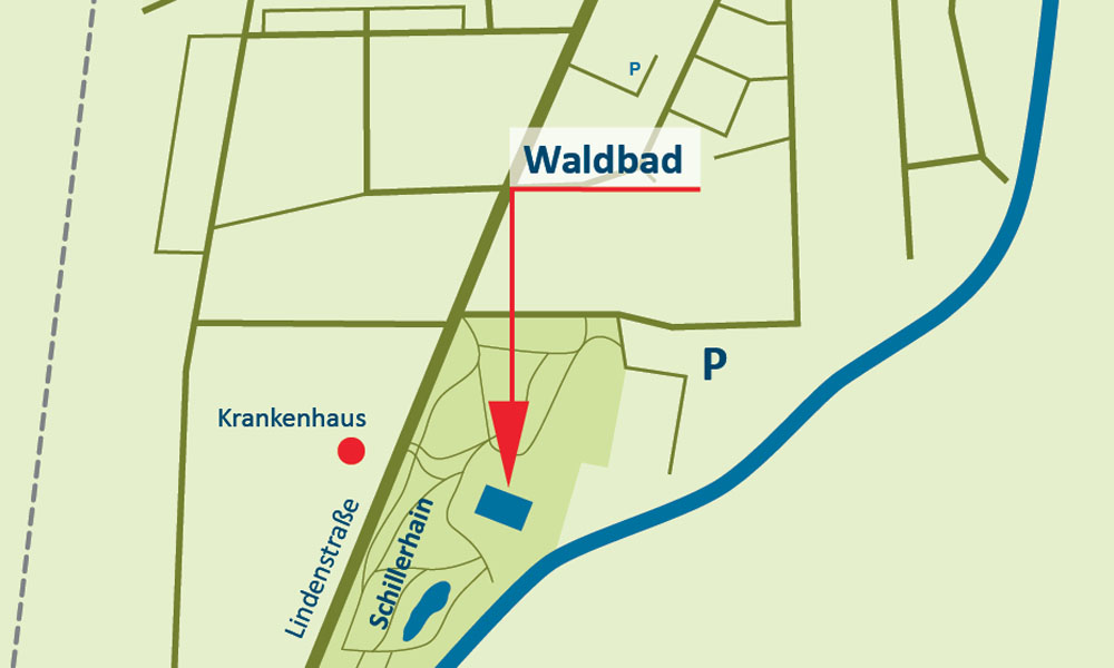 Lage Waldbad Seehausen