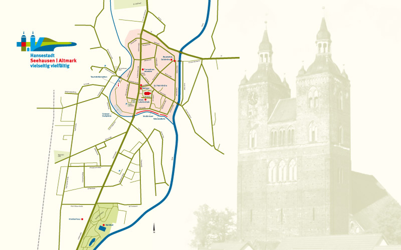 Übersichtskarte der Hansestadt Seehausen