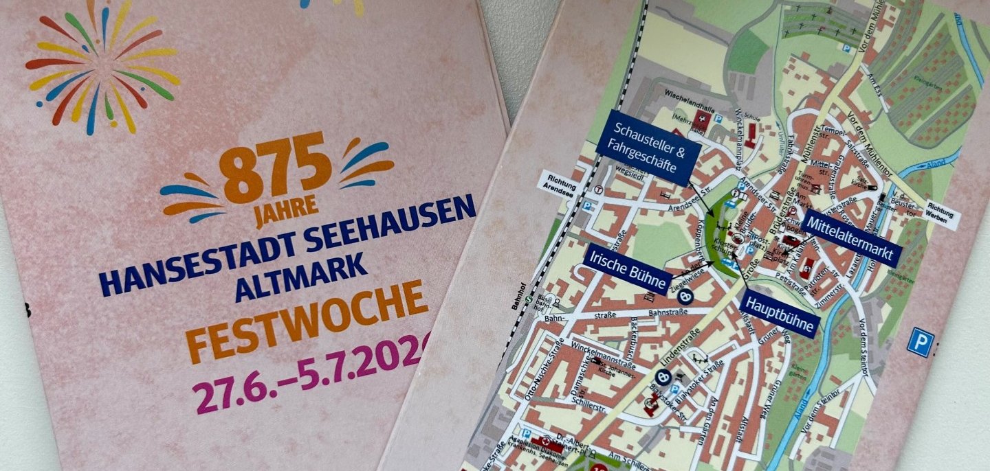 Programmflyer 875 Jahre Hansestadt Seehausen (Altmark)