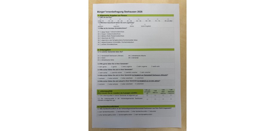 Fragebogen zur Bürger/innen-Befragung Seehausen 2026