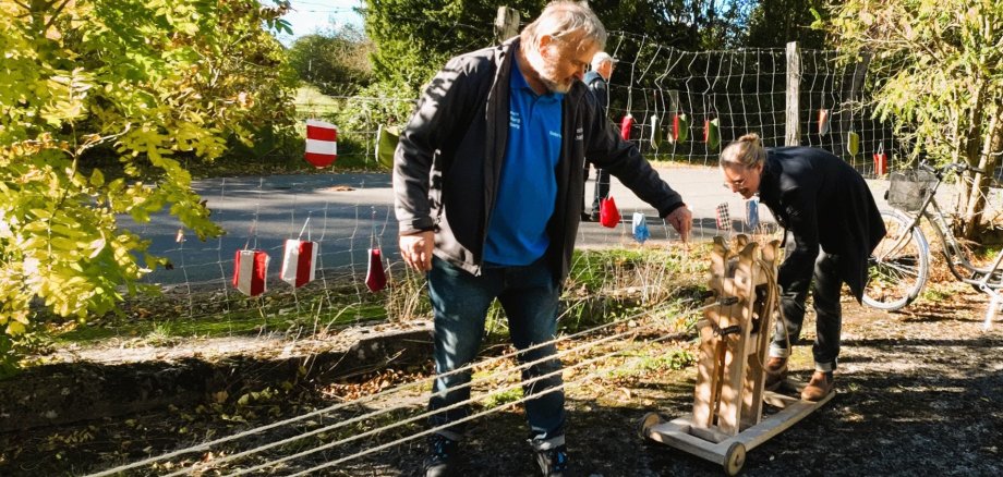 Gemeinsames Seildrehen mit Detlef Preetz zur Werkstatt der lebendigen Traditionen