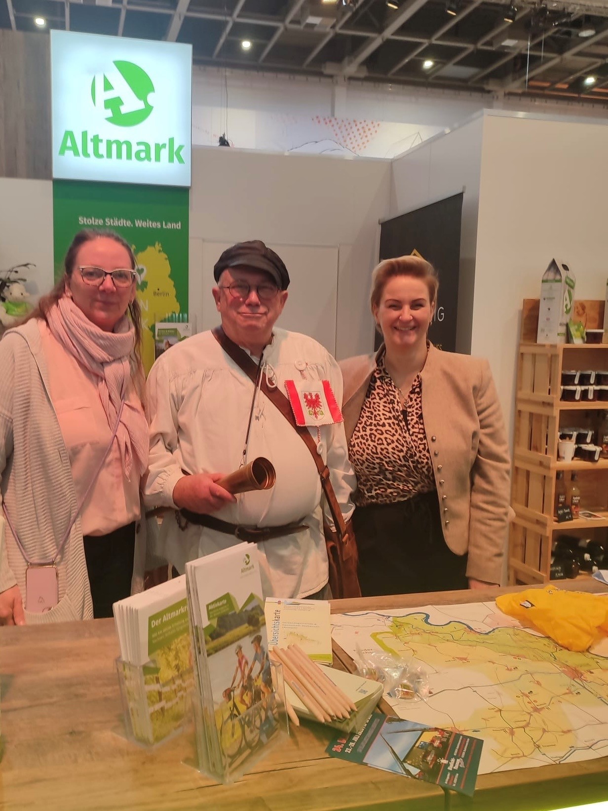 Vertreter der Verbandsgemeinde Seehausen (Altmark) auf der Grüne Woche am ALTMARK-STAND 