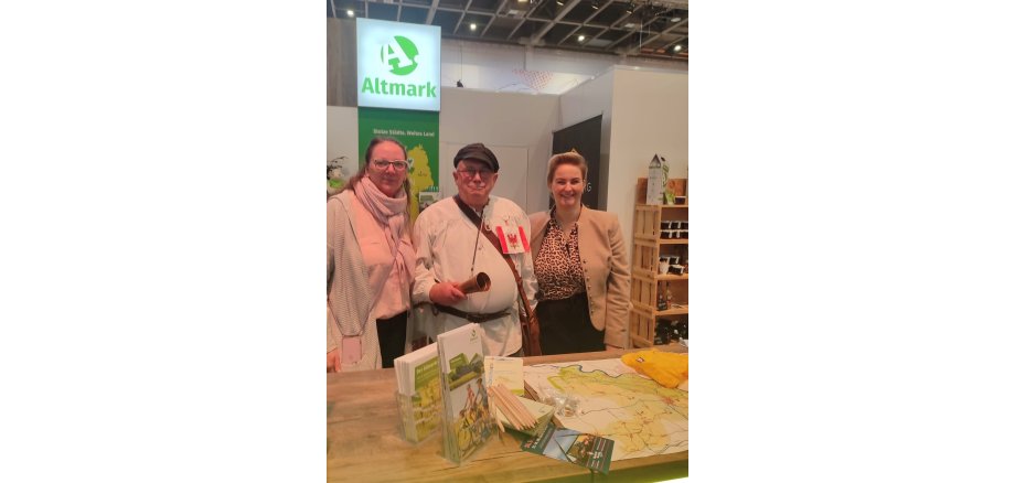 Grüne Woche 2026 Vertreter der Verbandsgemeinde Seehausen (Altmark) auf der Grüne Woche am ALTMARK-STAND